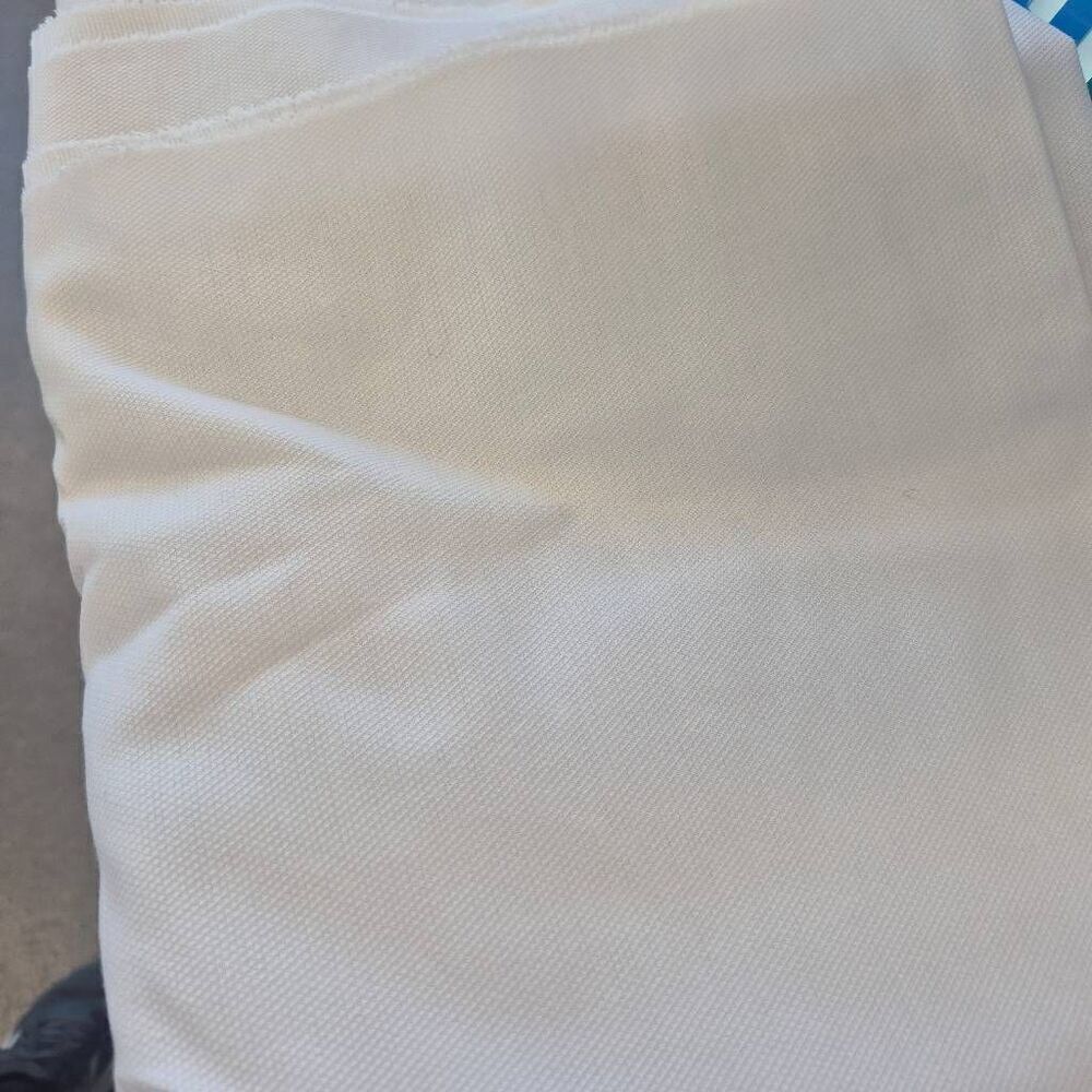 Fabric, White Cotton Lightweight Duck (textured) 45" x 3 yds - Picture 4 of 6